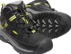 Keen Footwear Lasten Kengät^Keen Junior Targhee Mid Waterproof lasten välikausikenkä, Black/Steel Grey