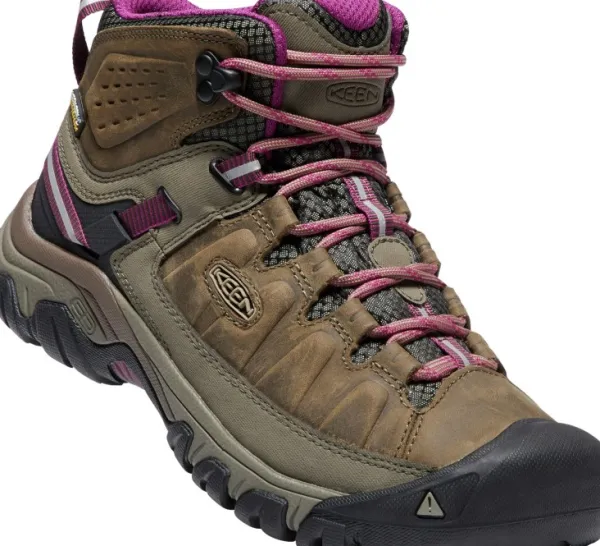 Keen Footwear Ulkoilukengät^Keen Targhee III Mid WP -naisten vaelluskengät, ruskea/pinkki