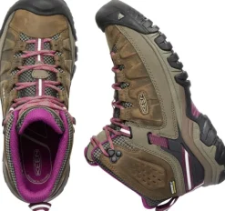 Keen Footwear Ulkoilukengät^Keen Targhee III Mid WP -naisten vaelluskengät, ruskea/pinkki