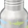 Klean Kanteen Kid Classic Narrow lasten pullo, 355ml (Sippy Cap), Sharks| Juomapullot