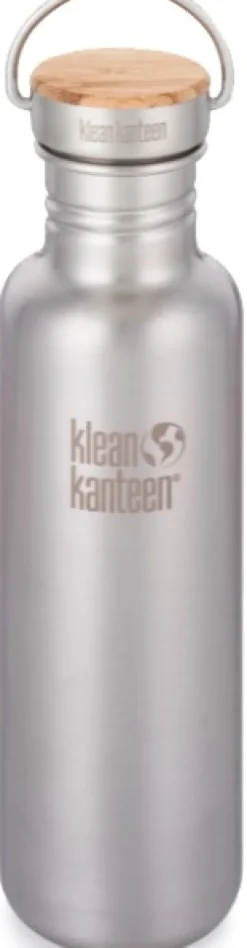 Klean Kanteen Reflect juomapullo, 800 ml (w/Bamboo Cap), Brushed Stainless| Juomapullot