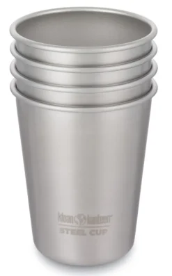 Klean Kanteen Steel Cup mukit, 296 ml, 4kpl, Brushed Stainless| Astiat Ja Ruokailuvälineet