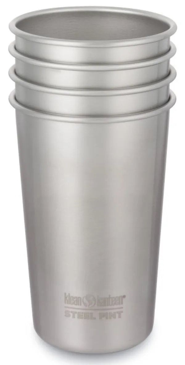 Klean Kanteen Astiat Ja Ruokailuvälineet^Steel Pint 473 ml 4-pack Brushed Stainless