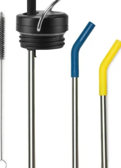 Klean Kanteen Twist Cap w/ Straw Kit pillisetti, Black| Juomapullojen Tarvikkeet