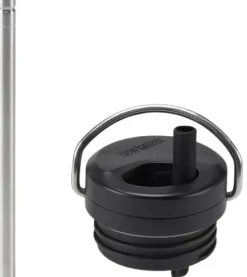Klean Kanteen Twist Cap w/ Straw Kit pillisetti, Black| Juomapullojen Tarvikkeet