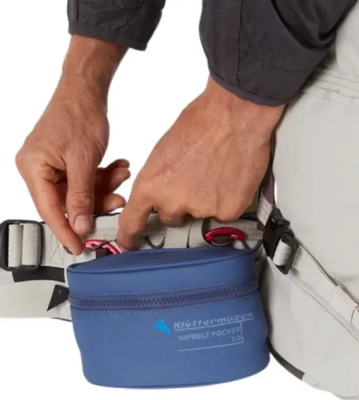Klättermusen Reppujen Ja Laukkujen Tarvikkeet^Hipbelt Pocket 2.0 lisätasku, siniharmaa