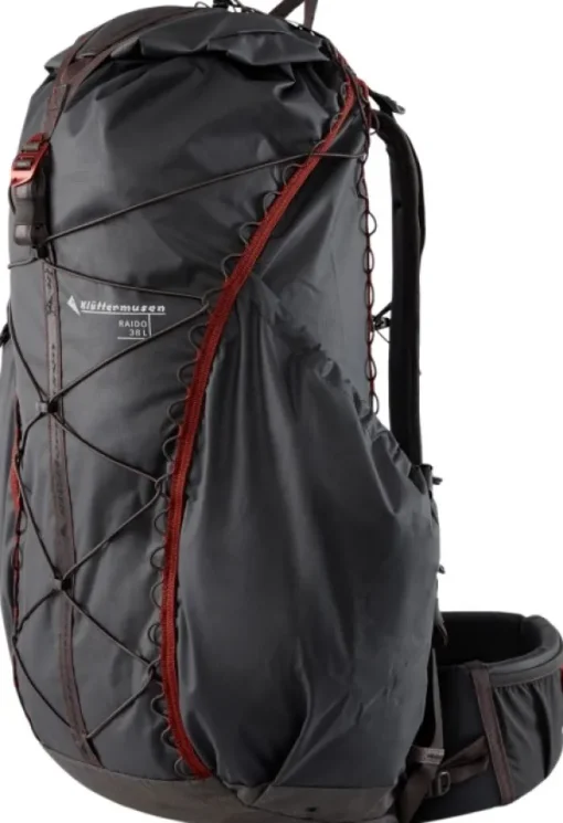 Klättermusen Raido 2.0 Backpack reppu, 38L, mustaharmaa| Reput Ja Rinkat
