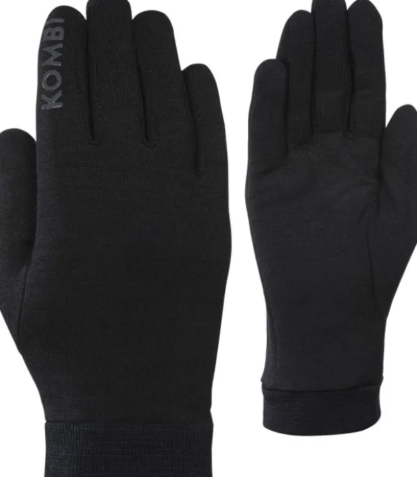 Kombi Käsineet/Aluskäsineet^Merino Wool Liner merinovillaiset aluskäsineet, musta