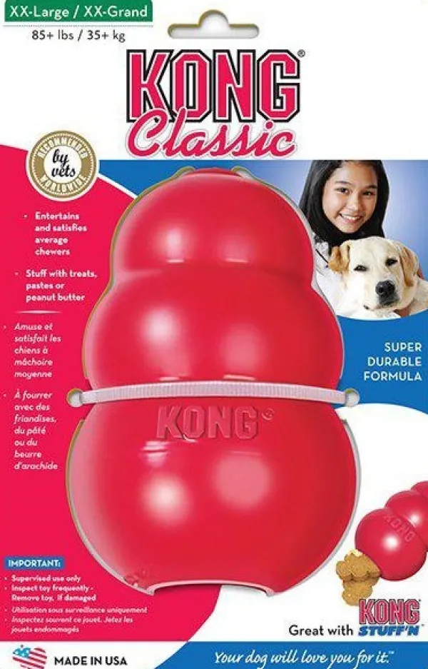 Kong Aktivointilelut^Classic koiranlelu, XXL, punainen