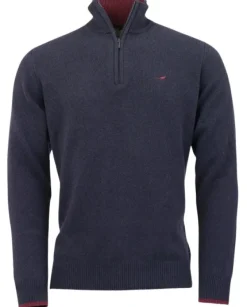 Laksen Brompton Zip-Neck villapaita, Dark Storm| Metsästysliivit/Fleeceliivit