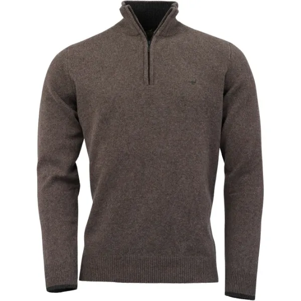 Laksen Metsästysliivit/Fleeceliivit^Brompton Zip-Neck villapaita, Bisquit