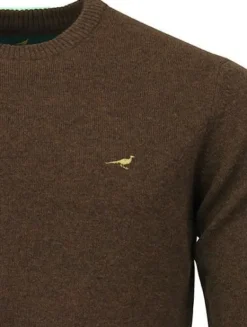 Laksen Hoy O-Neck villapusero, ruskea| Metsästysliivit/Fleeceliivit