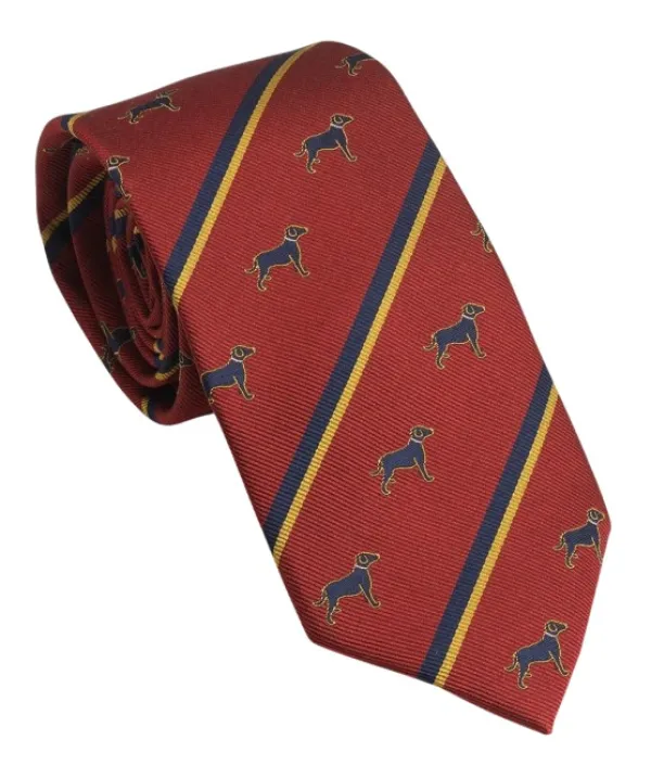 Laksen Metsästysasusteet/Metsästyssolmiot^Regimental Stripe Dog Tie solmio