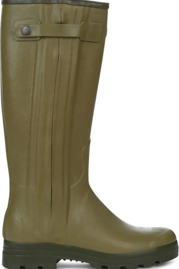 Le Chameau Chasseur Leather Lined Boot kumisaappaat nahkavuorilla, vihreä| Saappaat