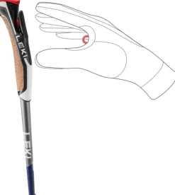 Leki Traveller Carbon Midnightblue Dark Metallic/Llight Anthracite/White| Hiihto- Ja Vaellussauvat