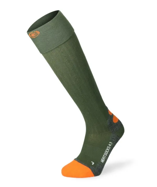 Lenz Lämpövaatteet^Set of Heat sock 4.1 + Lithium RCB 1200 Green/Orange