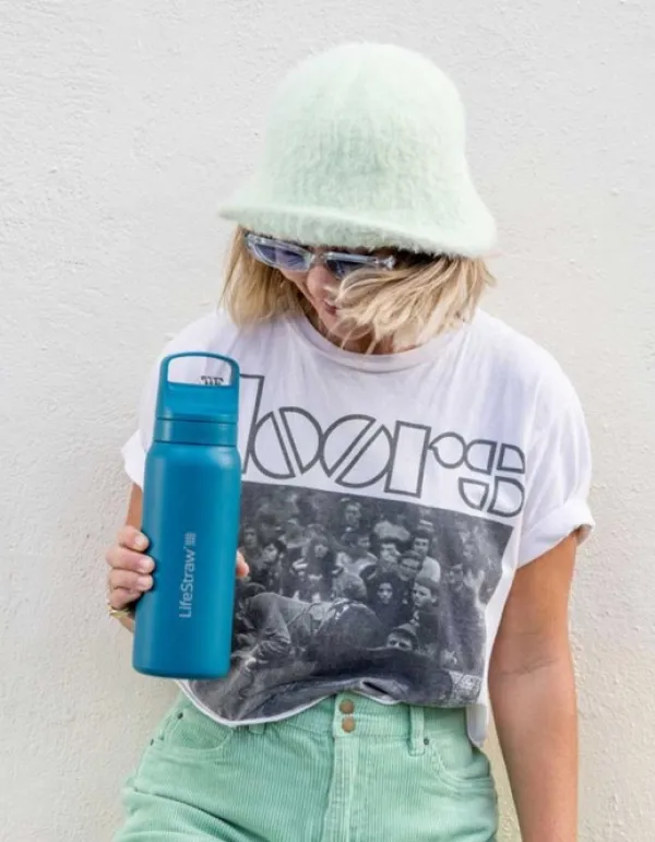 Lifestraw Go 2.0 Stainless Steel 1L vedensuodatin, Black| Vedenpuhdistus