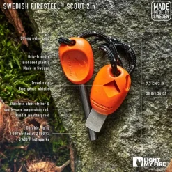 Light My Fire FireSteel BIO Scout Tulustikku Orange| Preppaus Ja Varustautuminen