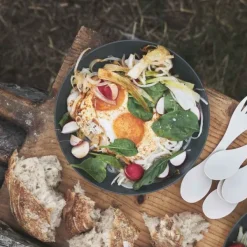 Light My Fire RamenPlate retkilautanen, 4 kpl, harmaavihreä| Astiat Ja Ruokailuvälineet