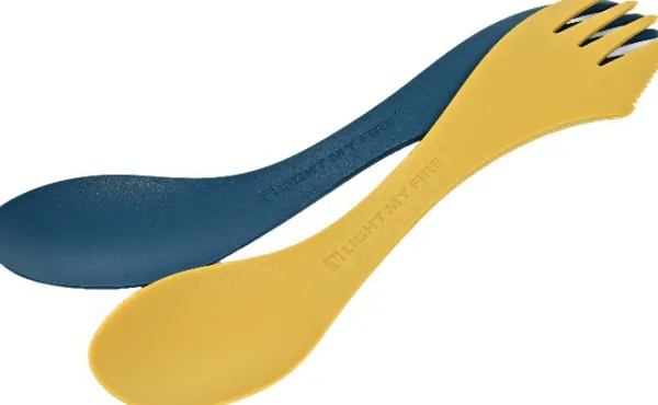 Light My Fire Astiat Ja Ruokailuvälineet^Spork Medium BIO 2-pack Musty Yellow / Hazy Blue