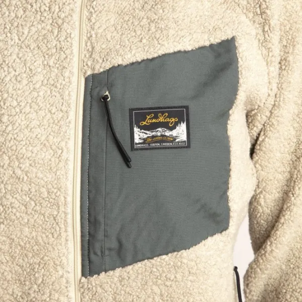 Lundhags Hupparit, Fleecet Ja Välipaidat^Flok Wool naisten fleecetakki, beige