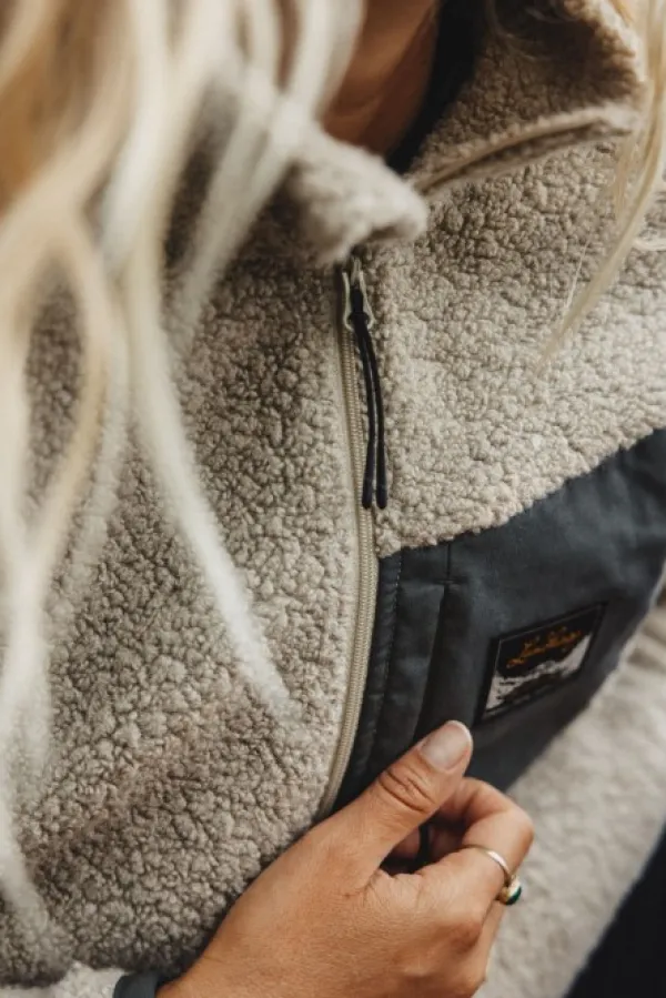 Lundhags Hupparit, Fleecet Ja Välipaidat^Flok Wool naisten fleecetakki, beige