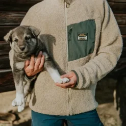 Lundhags Hupparit, Fleecet Ja Välipaidat^Flok Wool naisten fleecetakki, beige