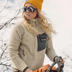 Lundhags Hupparit, Fleecet Ja Välipaidat^Flok Wool naisten fleecetakki, beige