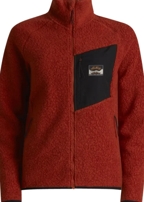 Lundhags Hupparit, Fleecet Ja Välipaidat^Flok Wool Pile Vest naisten fleecetakki, punainen