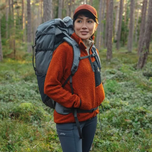 Lundhags Hupparit, Fleecet Ja Välipaidat^Flok Wool Pile Vest naisten fleecetakki, punainen