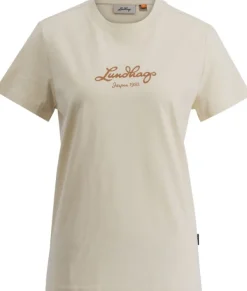 Lundhags Järpen Logo T-shirt naisten paita, luonnonvaalea| T-paidat Ja Pikeepaidat