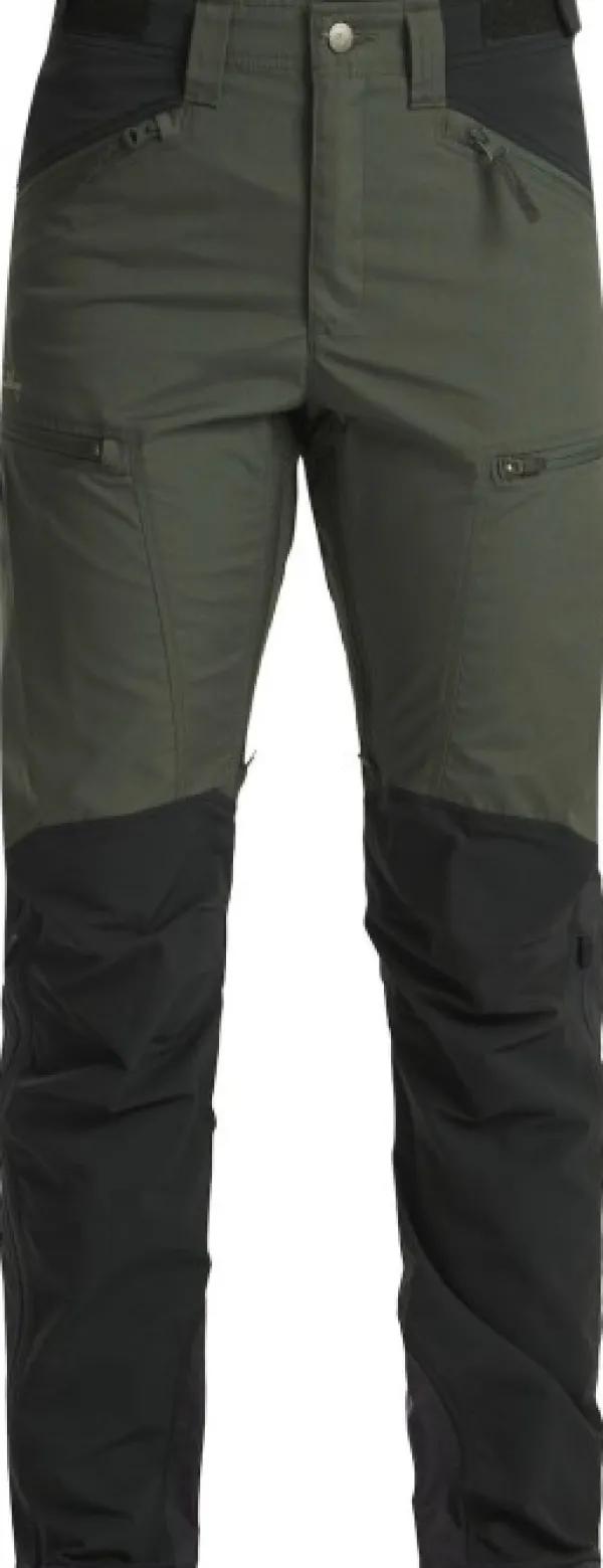 Lundhags Retkeilyhousut^Makke High Waist Curved Pant naisten vaellushousut, Forest Green/Black