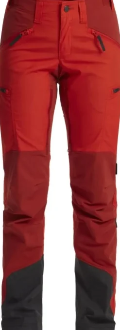Lundhags Retkeilyhousut^Makke Pant naisten vaellushousut, Lively Red/Mellow Red