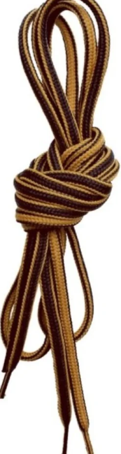 Lundhags Round Shoe Laces kengännauhat, unisex, keltainen/ruskea, 130 cm| Kengänhoito