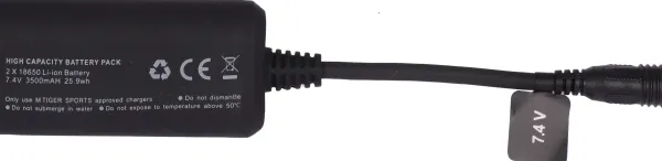 M Tiger Sports Valaisinten Tarvikkeet^Battery-Pack 7,4V, 3500 Mah 2-kennoinen (2*18650)