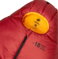 Mammut Comfort synteettinen naisten makuupussi -18 °C, punainen| Makuupussit/Syys- Ja Talvimakuupussit