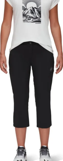 Mammut Runbold Capri Pants Women naisten caprihousut, musta| Vapaa-ajan Housut