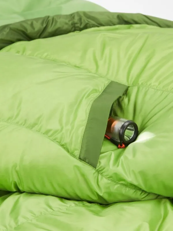 Marmot Hydrogen Long untuvamakuupussi, Foliage/Kiwi| Makuupussit/Kevät- Ja Kesämakuupussit