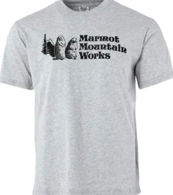 Marmot T-paidat Ja Pikeepaidat^Men's MMW Tee SS Light Grey Heather