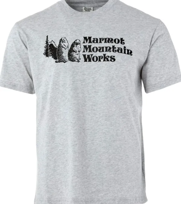 Marmot T-paidat Ja Pikeepaidat^Men's MMW Tee SS Light Grey Heather