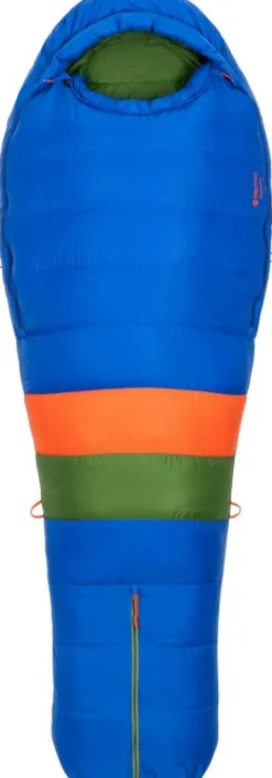 Marmot Sawtooth Lonf extraleveä untuvamakuupussi Dark Azure/Foliage Unisex| Makuupussit/Kolmen Vuodenajan Makuupussit