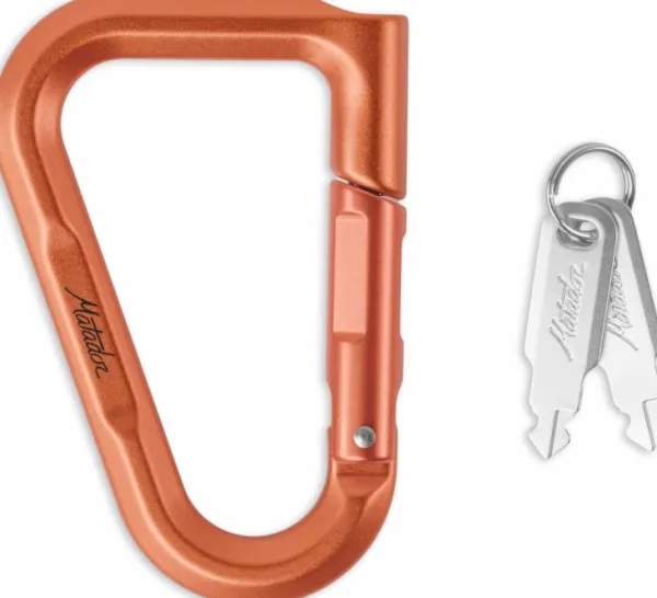 Matador BetaLock karabiinihaka/lukko, Orange| Matkatarvikkeet
