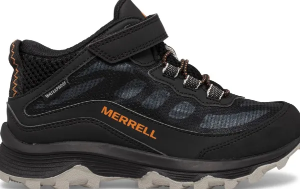 Merrell Lasten Kengät^Junior Moab Speed Mid A/C Waterproof lasten ulkoilukengät, musta