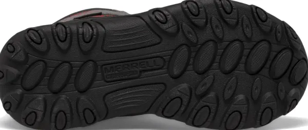 Merrell Kids Outback Snow Boot lasten talvikenkä, musta/harmaa/punainen| Lasten Kengät