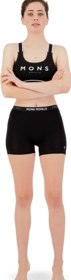 Mons Royale Hannah Hot Pant naisten alushousut, musta| Alusvaatteet