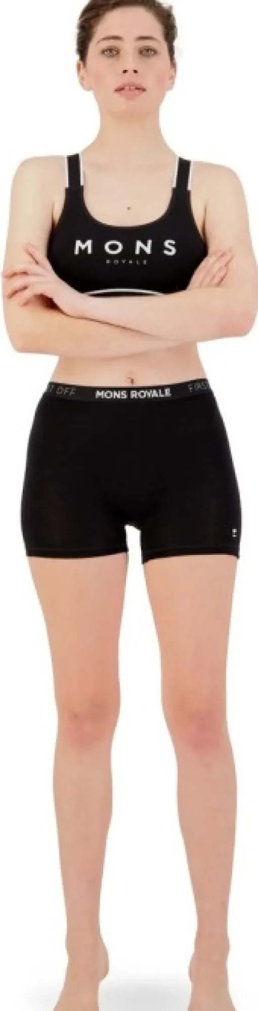 Mons Royale Hannah Hot Pant naisten alushousut, musta| Alusvaatteet