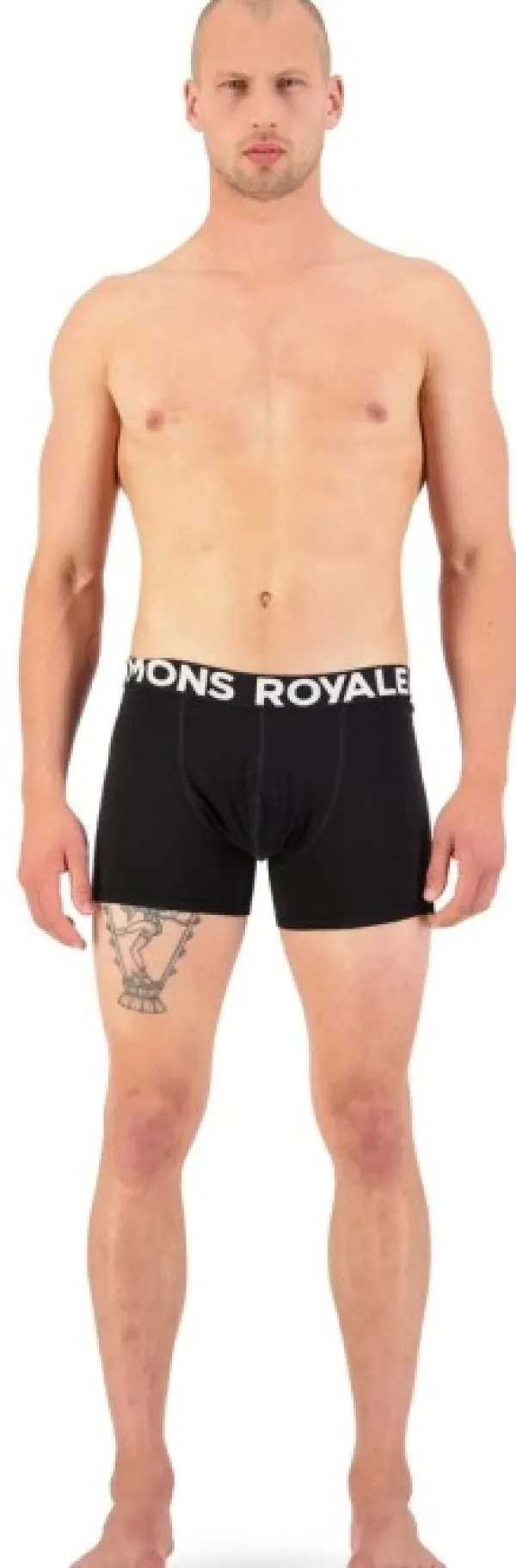 Mons Royale Hold 'em Shorty Boxer miesten alushousut, musta| Alusvaatteet
