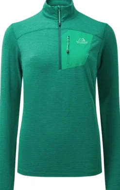 Mountain Equipment Hupparit, Fleecet Ja Välipaidat^Lumiko Zip T naisten fleecepaita, vihreä