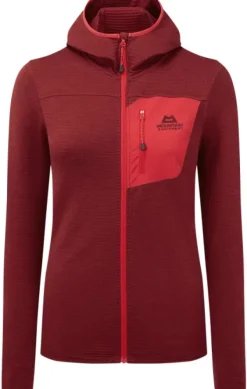 Mountain Equipment Hupparit, Fleecet Ja Välipaidat^Lumiko Hooded Wmn's Jacket Rhubarb/Capsicum