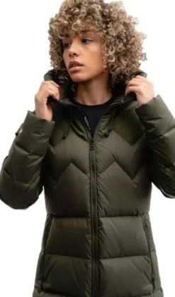 Mountain Works Talvitakit^Cocoon Down Coat naisten untuvatakki, Military